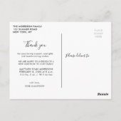 感謝 |手レタリングベビーの発表後 ポストカード (裏面)