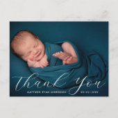 感謝 |手レタリングベビーの発表後 ポストカード (正面)