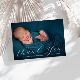 感謝  手レタリングベビーの発表後 ポストカード