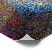 「感謝」抽象芸術チャクラ瞑想芸術 ポスター (角)