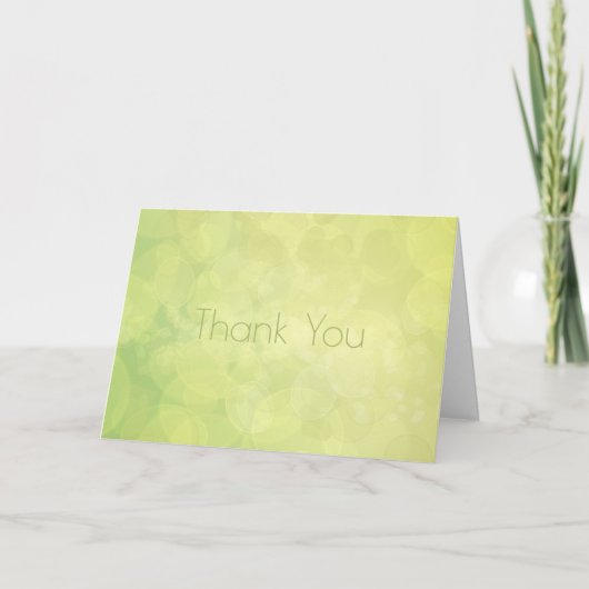感謝.抽象芸術《写真》ぼけ味緑のライムテクスチャ。 サンキューカード (正面)