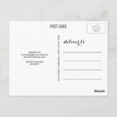 感謝 |様結婚のPOSTカードに感謝 ポストカード (裏面)