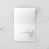 感謝 |水彩フローラほこりっぽいピンクローズ (内部)