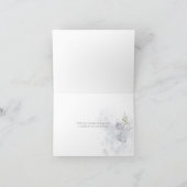 感謝 |水彩フローラほこりっぽいブルーバラ (内部)