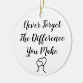 感謝 – 決忘れして違いを作らない セラミックオーナメント (左)