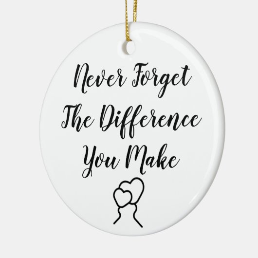 感謝 – 決忘れして違いを作らない セラミックオーナメント (左)