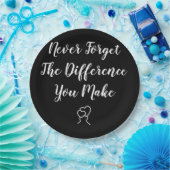 感謝 – 決忘れして違いを作らない ペーパープレート (パーティー)