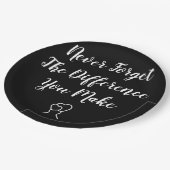 感謝 – 決忘れして違いを作らない ペーパープレート (アングル)