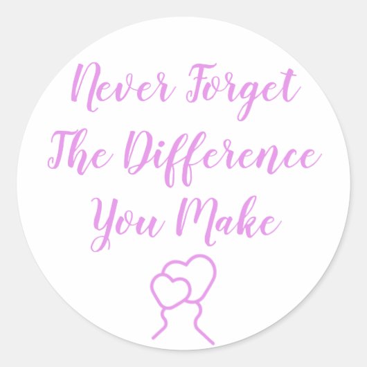 感謝 – 決忘れして違いを作らない ラウンドシール (正面)