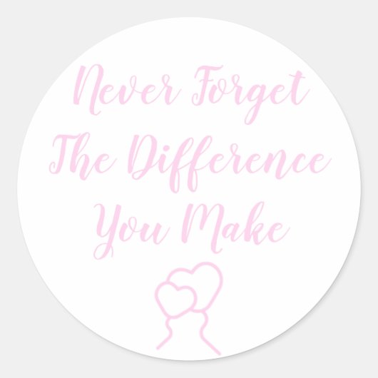 感謝 – 決忘れして違いを作らない ラウンドシール (正面)