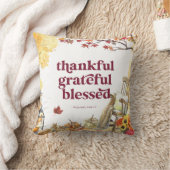 感謝 秋の感謝祭モノグラム クッション (ブランケット)