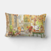 感謝 秋の感謝祭モノグラム ランバークッション (裏面)