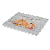 感謝 |秋秋かぼちゃ水彩 カッティングボード (角)