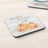 感謝 |秋秋かぼちゃ水彩 コースター (左側)