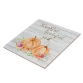 感謝 |秋秋かぼちゃ水彩 タイル (側面)