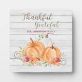 感謝 |秋秋かぼちゃ水彩 フォトプラーク (正面)