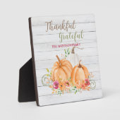 感謝 |秋秋かぼちゃ水彩 フォトプラーク (正面)