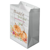 感謝 |秋秋かぼちゃ水彩 ミディアムペーパーバッグ (裏面アングル)