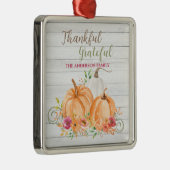 感謝 |秋秋かぼちゃ水彩 メタルオーナメント (右)