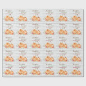 感謝 |秋秋かぼちゃ水彩 ラッピングペーパー (フラット)