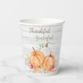 感謝 |秋秋かぼちゃ水彩 紙コップ (裏面)
