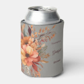 感謝 花柄 感謝祭 Thanksgiving  缶クーラー (缶正面)