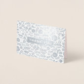 感謝.赤面ピンク結婚フローラ 箔カード (正面)