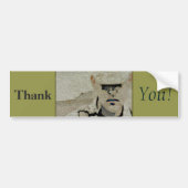 感謝!-退役軍人バンパーステッカー バンパーステッカー (正面)