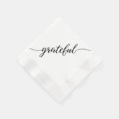感謝 | 長い尾を持つ感謝祭のスクリプトフォント 縁ありカクテルナプキン (角)