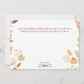 "感謝" 3写真秋フローラ収穫 シーズンカード (裏面)