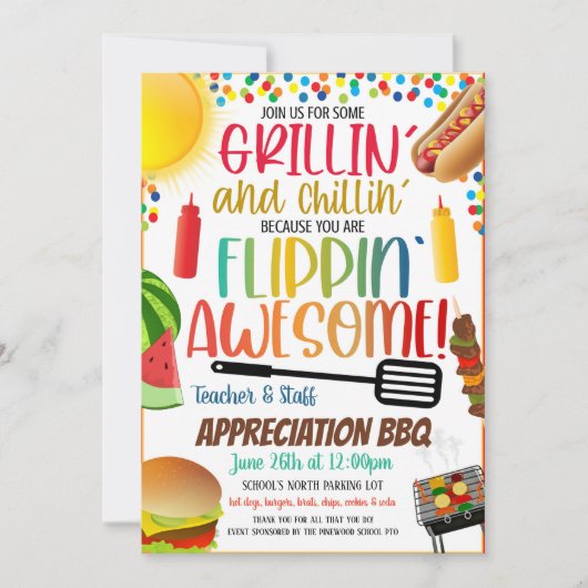 感謝BBQ招待 招待状 (正面)