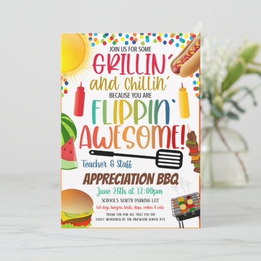 感謝BBQ招待 招待状 (スタンド正面)