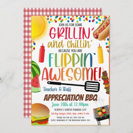 感謝BBQ招待 招待状 (正面/裏面)