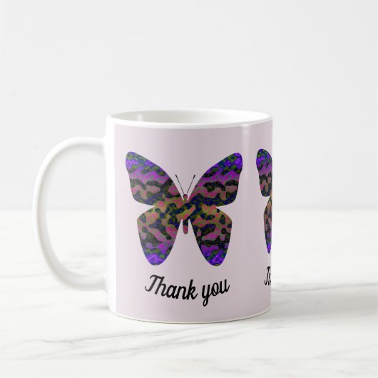感謝Bright モダン Butterfly コーヒーマグカップ (左)