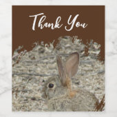 感謝Bunny写真の感謝の意男女兼用味 ワインラベル (シングルラベル)