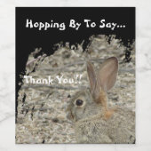 感謝Bunny写真の感謝の意男女兼用味 ワインラベル (シングルラベル)