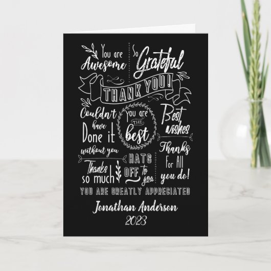 感謝Chalkboard サンキューカード (正面)