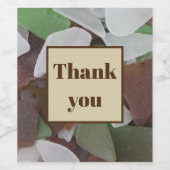 感謝Earthトーン海ガラス写真鑑賞 ワインラベル (シングルラベル)