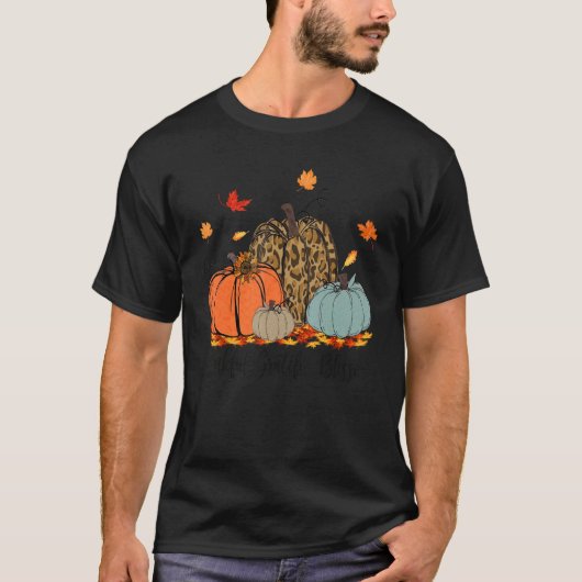 感謝Greatful LeopardパンプキンThanksg Tシャツ (正面)
