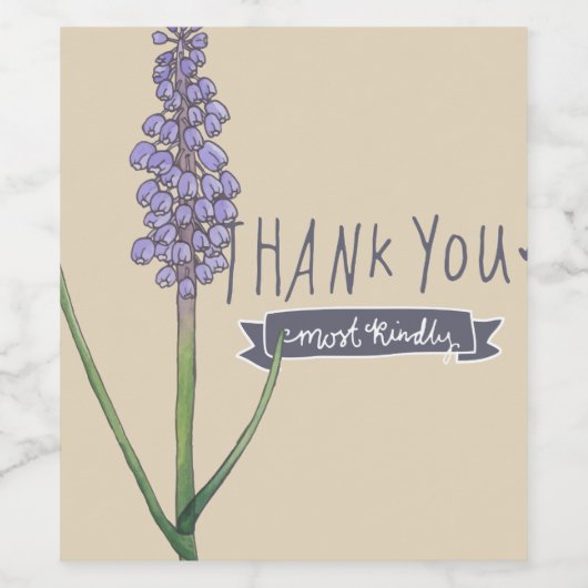 感謝Hyacinth ワインラベル (シングルラベル)