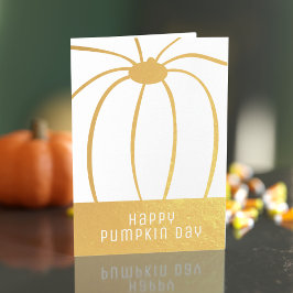 感謝Thanksgiving Thank for You Pumpkin Foil Card 箔カード