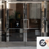 感謝Venmo QRコードスキャンして黒を支払モダンう ウィンドウサイン (オフィスドア)