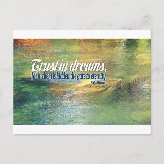 感銘を受ける名言 -- ハリール・ジブラン ポストカード (正面)