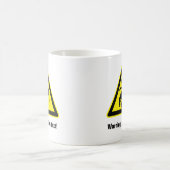 感電死の危険-マグ、カスタムな文字 コーヒーマグカップ (中央)