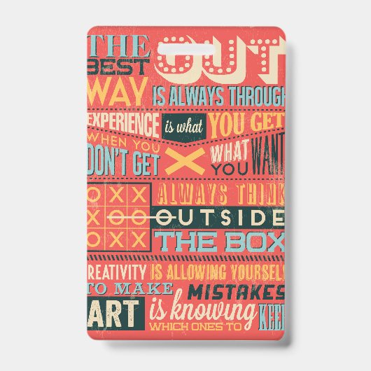 感 inspirational ポスター バッジ (正面)