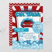 慈善のカーウォッシュの募金活動PTA PTO教会 招待状 (正面/裏面)