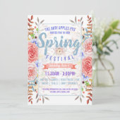 慈善の募金活動PTA PTOのスプリング・フェスティバルの招待 招待状 (スタンド正面)