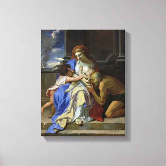 慈善の寓話, c.1642-48 キャンバスプリント (正面)