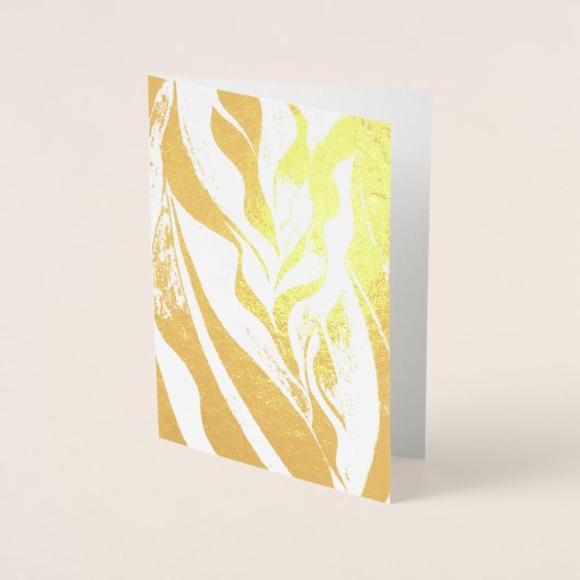 慈善の挨拶状のための芸術 箔カード (正面)