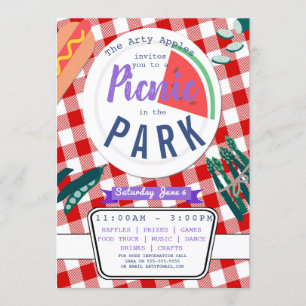 慈善ピクニック資金集めPTA PTO誕生日 招待状